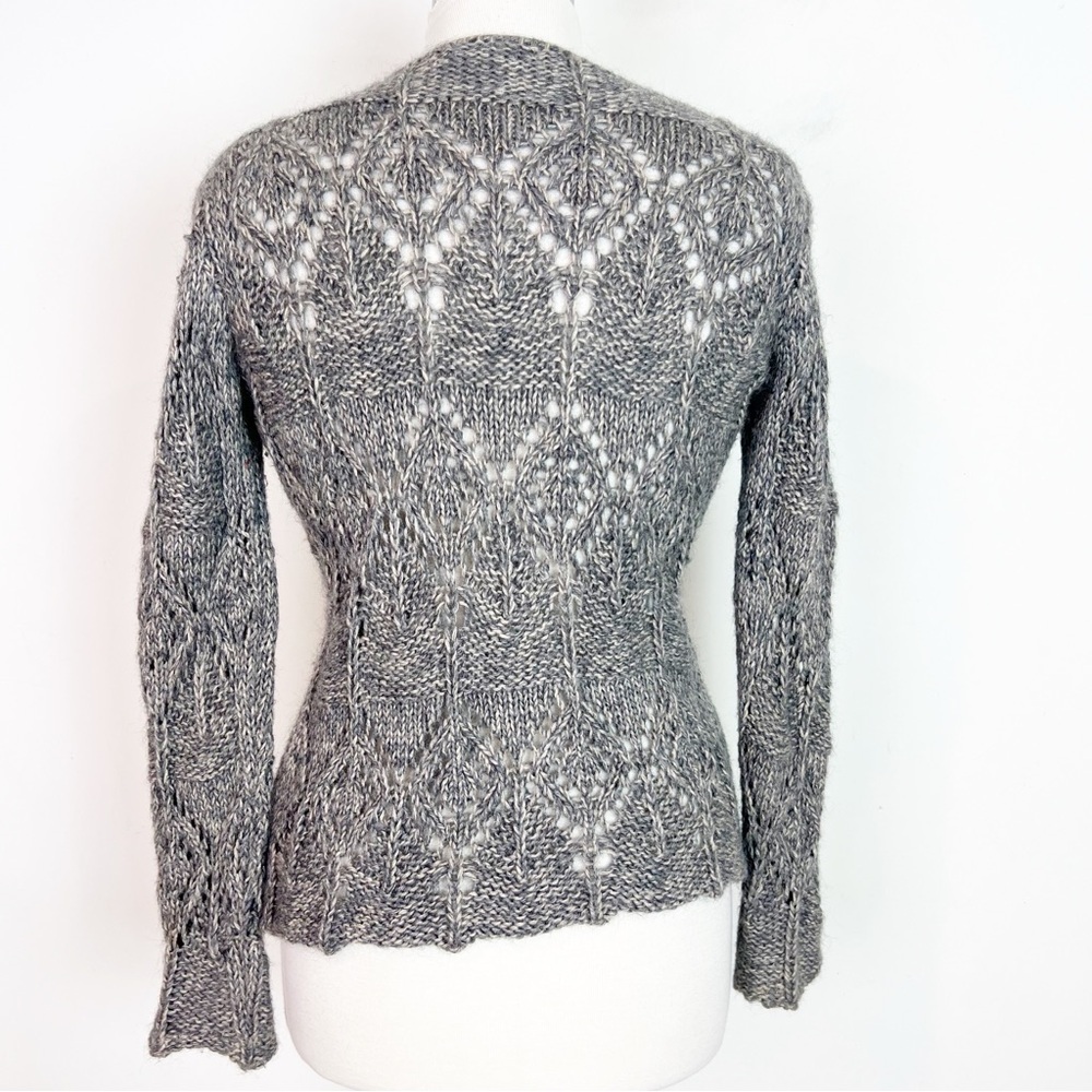 BERRETTI MADE IN ITALY GRAY LONG SLEEVE CARDIGAN SWEATER WOMENS SZ SMALL - Picture 5 of 6